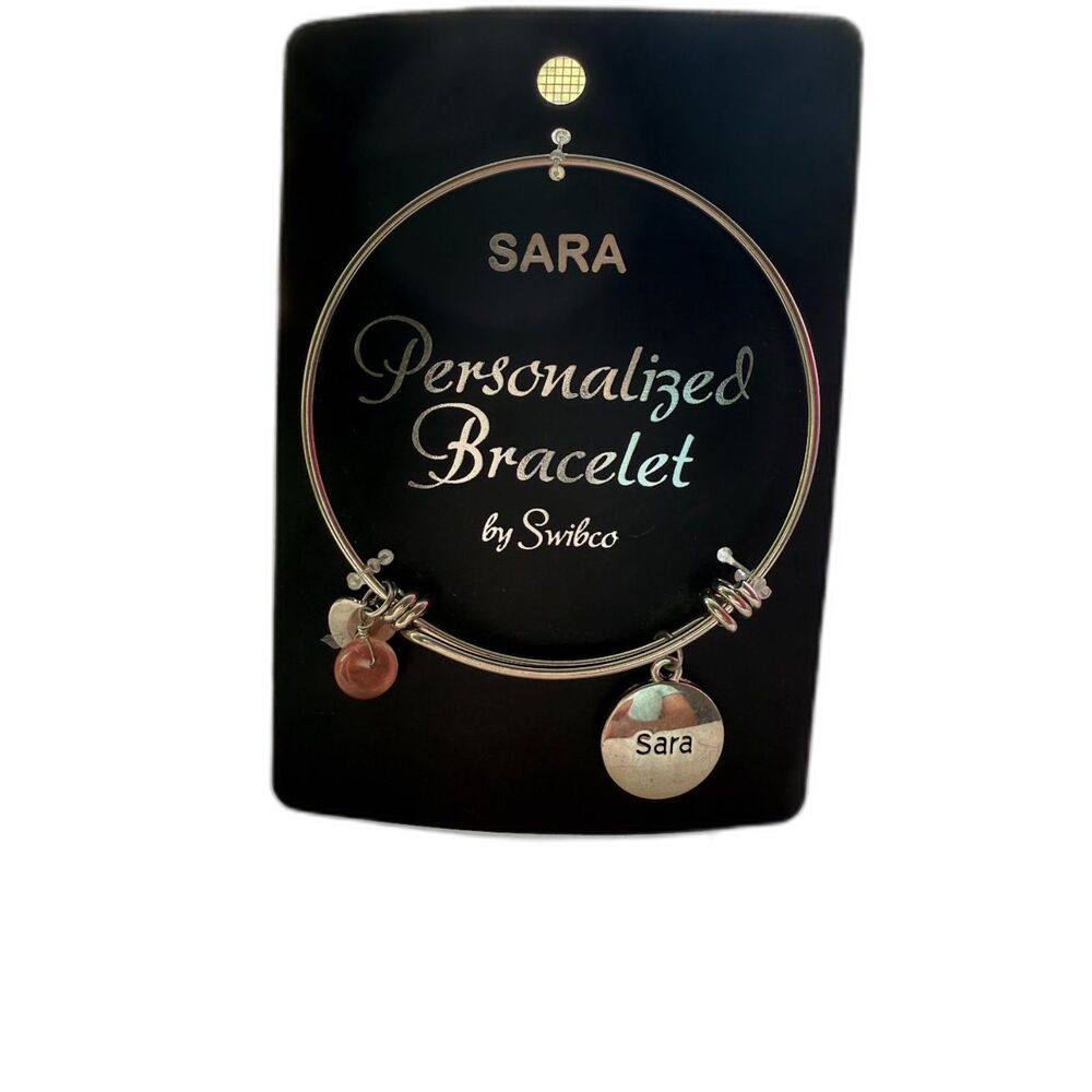 Swibco Personalized Bracelet featuring the name "Sara"